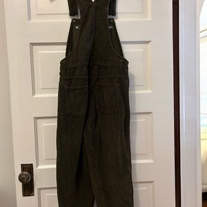 Dark Green Corduroy Overalls